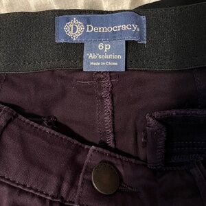 Democracy eggplant colored stretchy pants